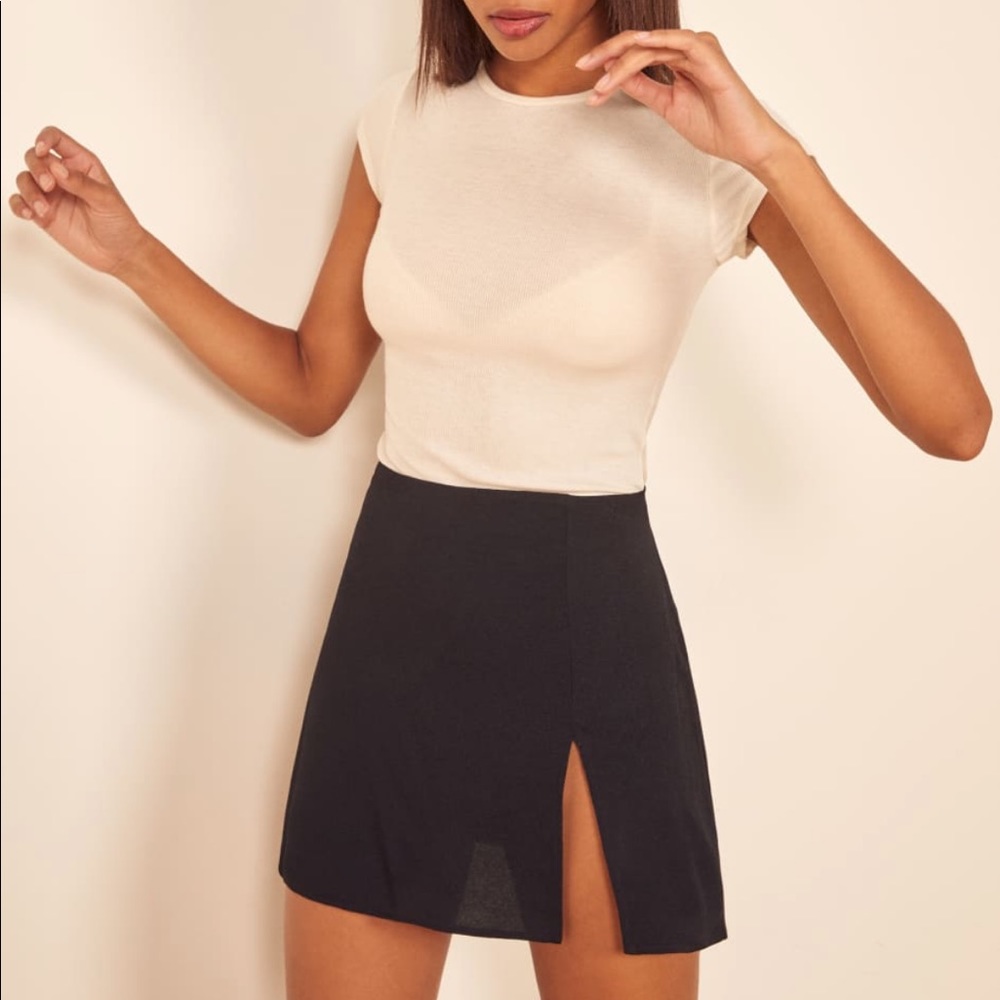 Reformation Margot Skirt in Black - Size 0
